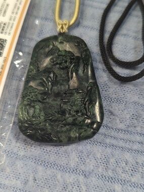 Medicine King Jade Scenery Necklace